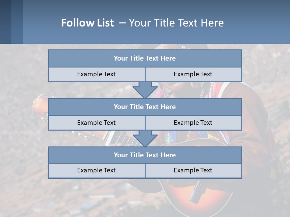 A Man With A Guitar On A Mountain Top PowerPoint Template