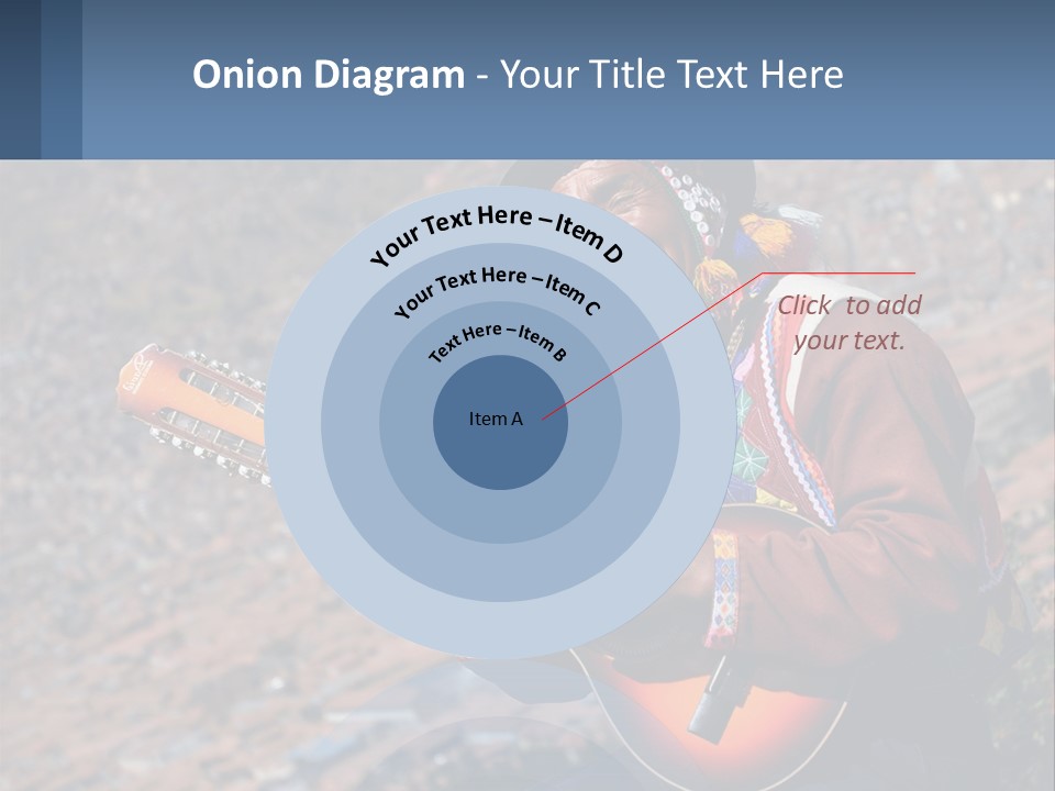 A Man With A Guitar On A Mountain Top PowerPoint Template