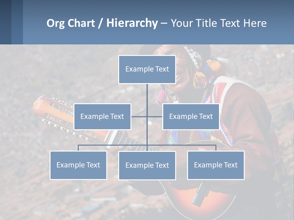 A Man With A Guitar On A Mountain Top PowerPoint Template