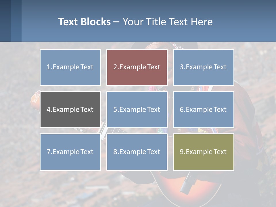 A Man With A Guitar On A Mountain Top PowerPoint Template