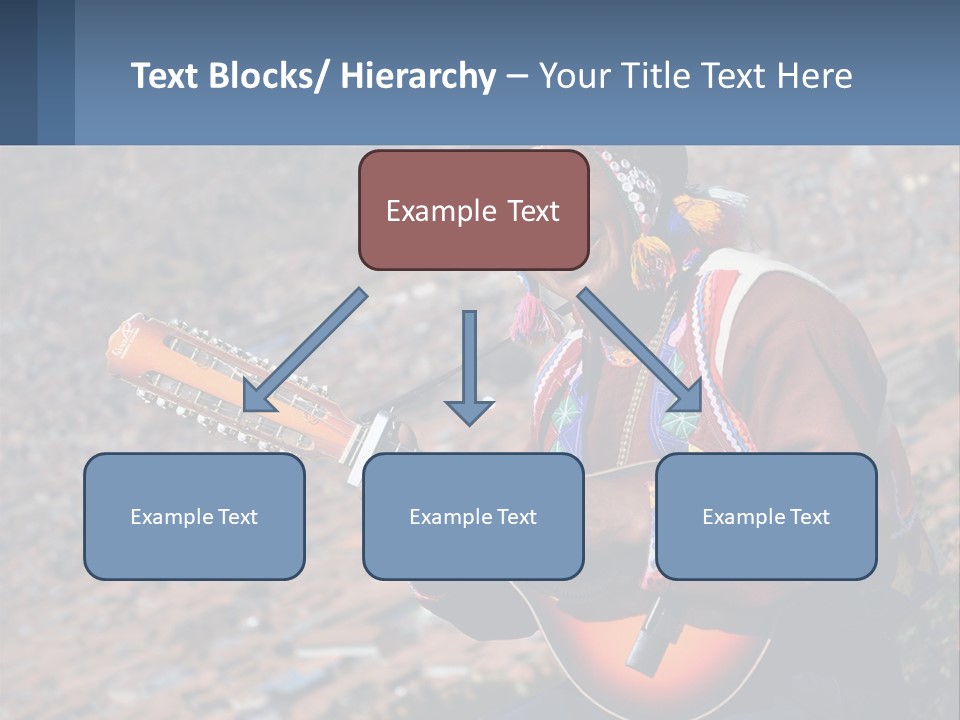 A Man With A Guitar On A Mountain Top PowerPoint Template