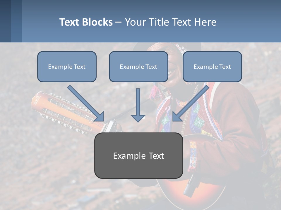 A Man With A Guitar On A Mountain Top PowerPoint Template