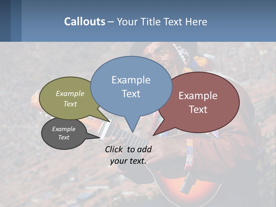 A Man With A Guitar On A Mountain Top PowerPoint Template