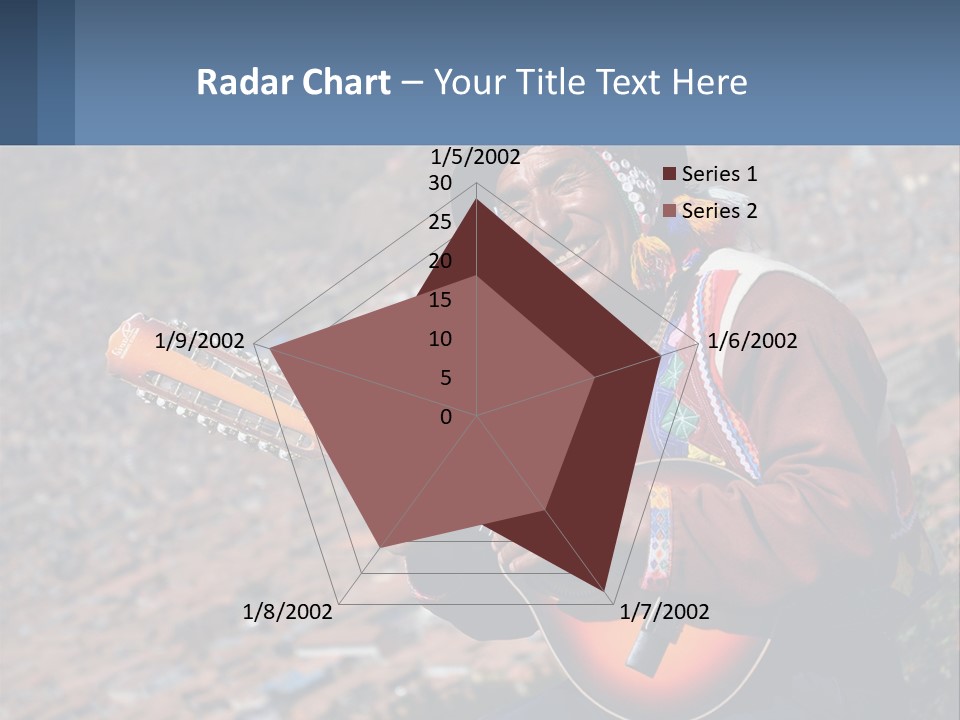 A Man With A Guitar On A Mountain Top PowerPoint Template