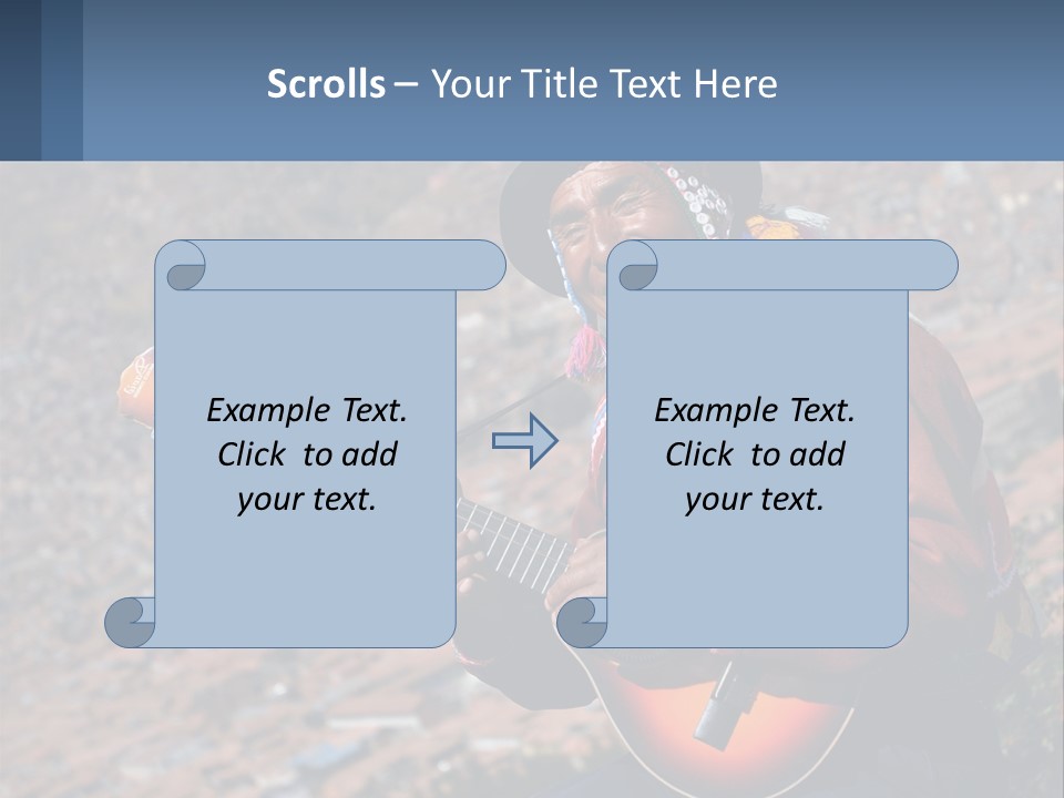 A Man With A Guitar On A Mountain Top PowerPoint Template