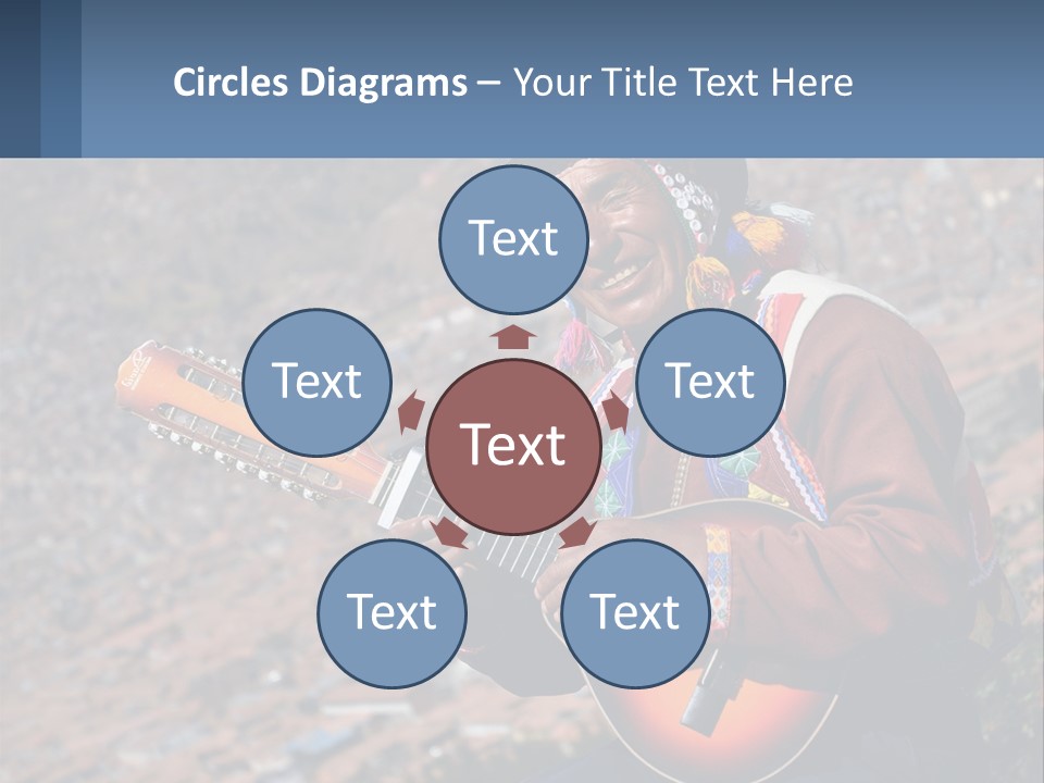 A Man With A Guitar On A Mountain Top PowerPoint Template