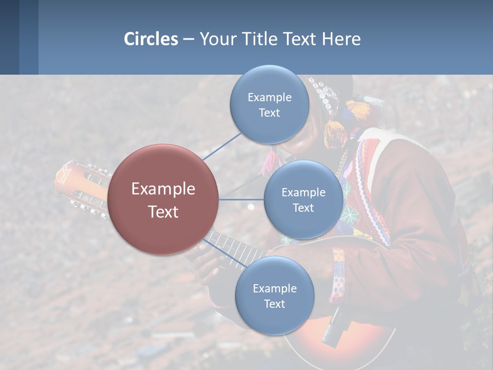 A Man With A Guitar On A Mountain Top PowerPoint Template