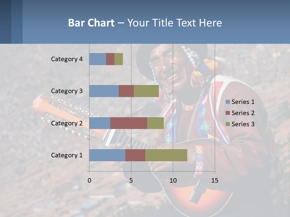A Man With A Guitar On A Mountain Top PowerPoint Template