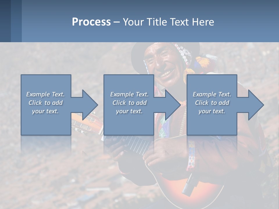 A Man With A Guitar On A Mountain Top PowerPoint Template