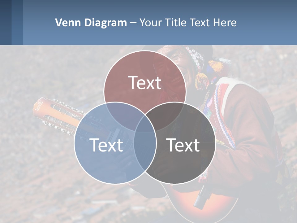A Man With A Guitar On A Mountain Top PowerPoint Template