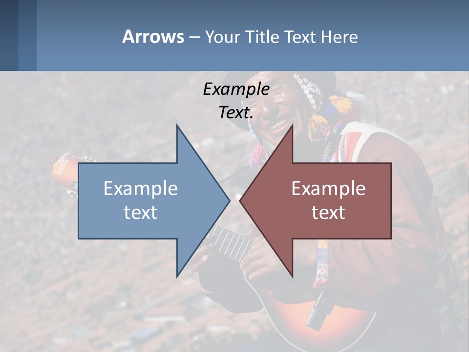 A Man With A Guitar On A Mountain Top PowerPoint Template