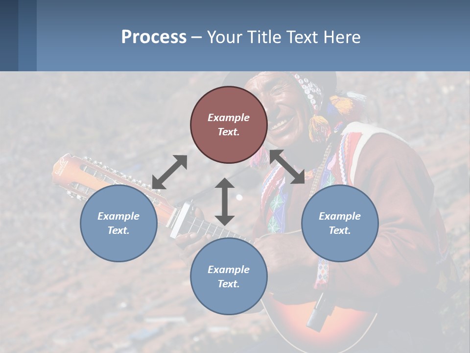 A Man With A Guitar On A Mountain Top PowerPoint Template