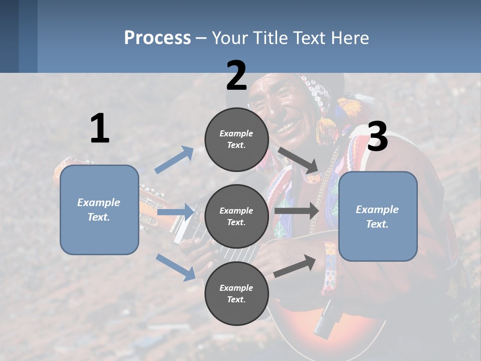 A Man With A Guitar On A Mountain Top PowerPoint Template