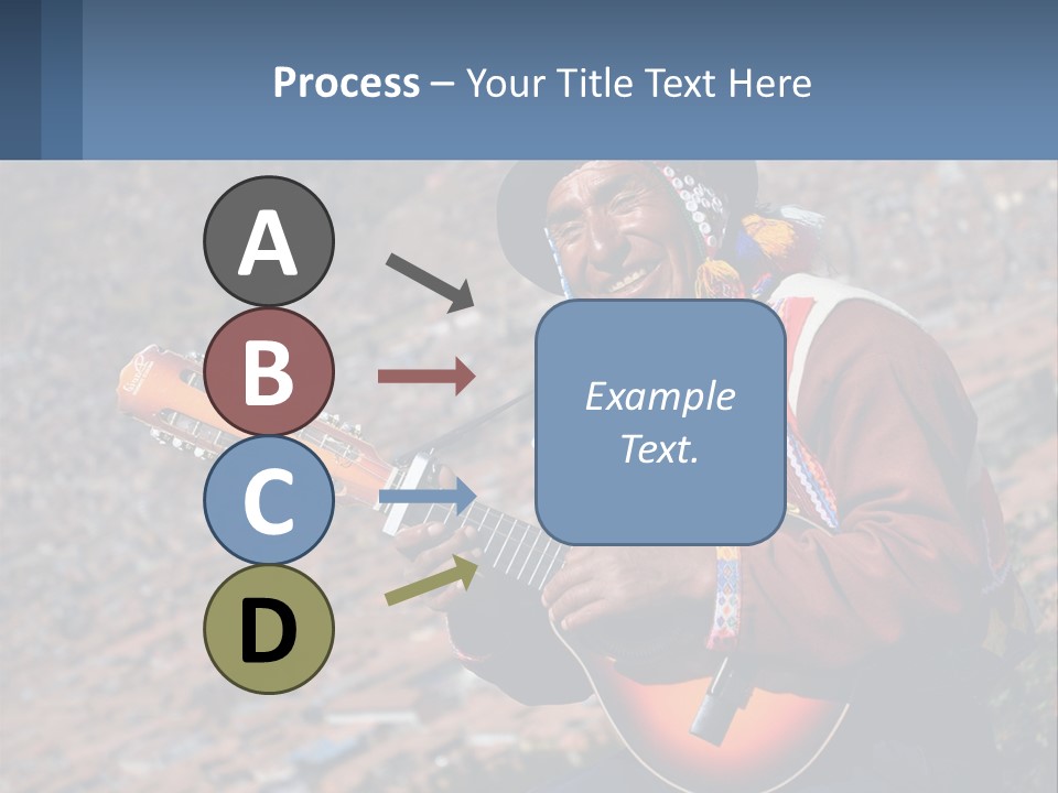 A Man With A Guitar On A Mountain Top PowerPoint Template