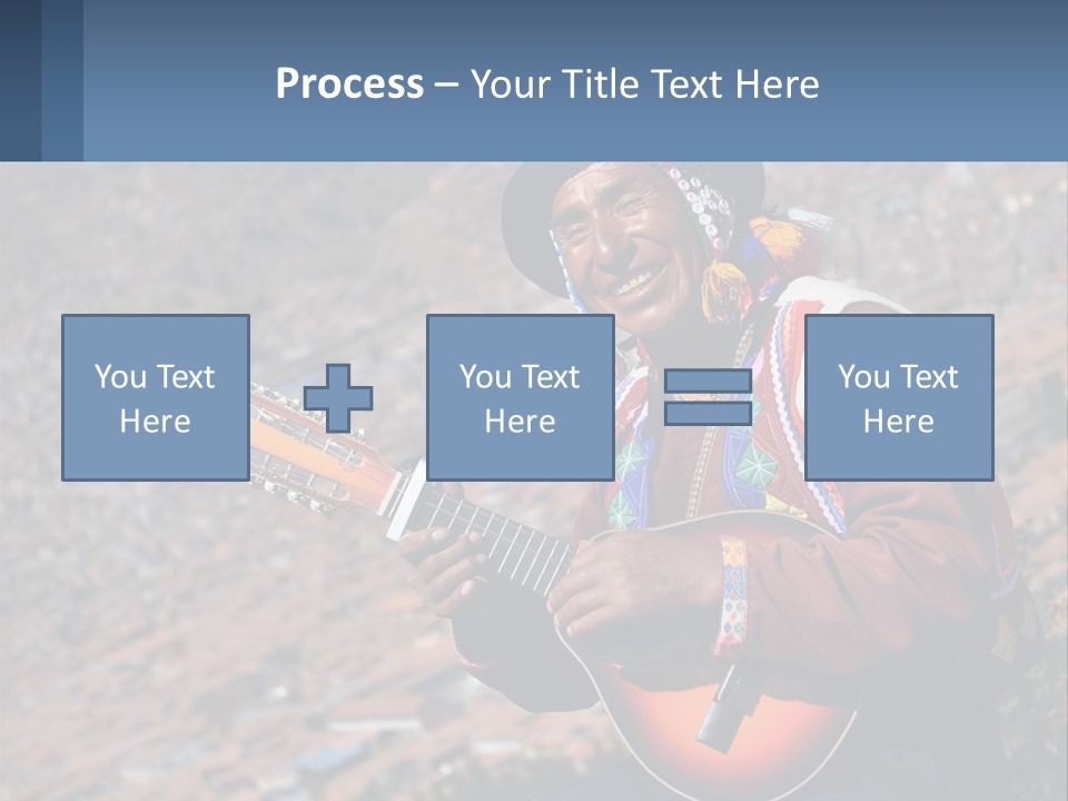 A Man With A Guitar On A Mountain Top PowerPoint Template