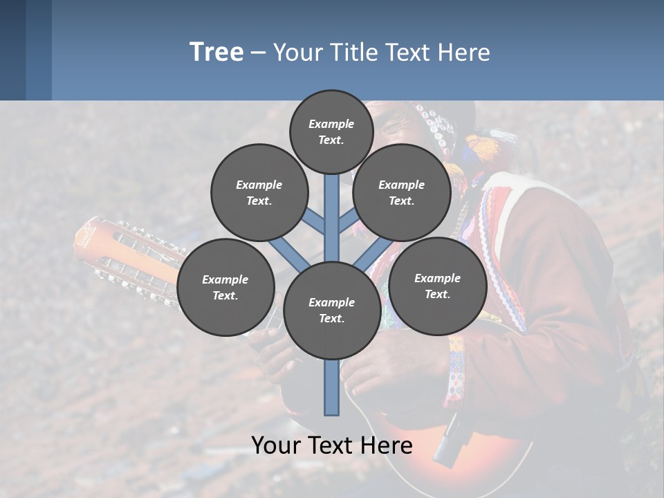A Man With A Guitar On A Mountain Top PowerPoint Template