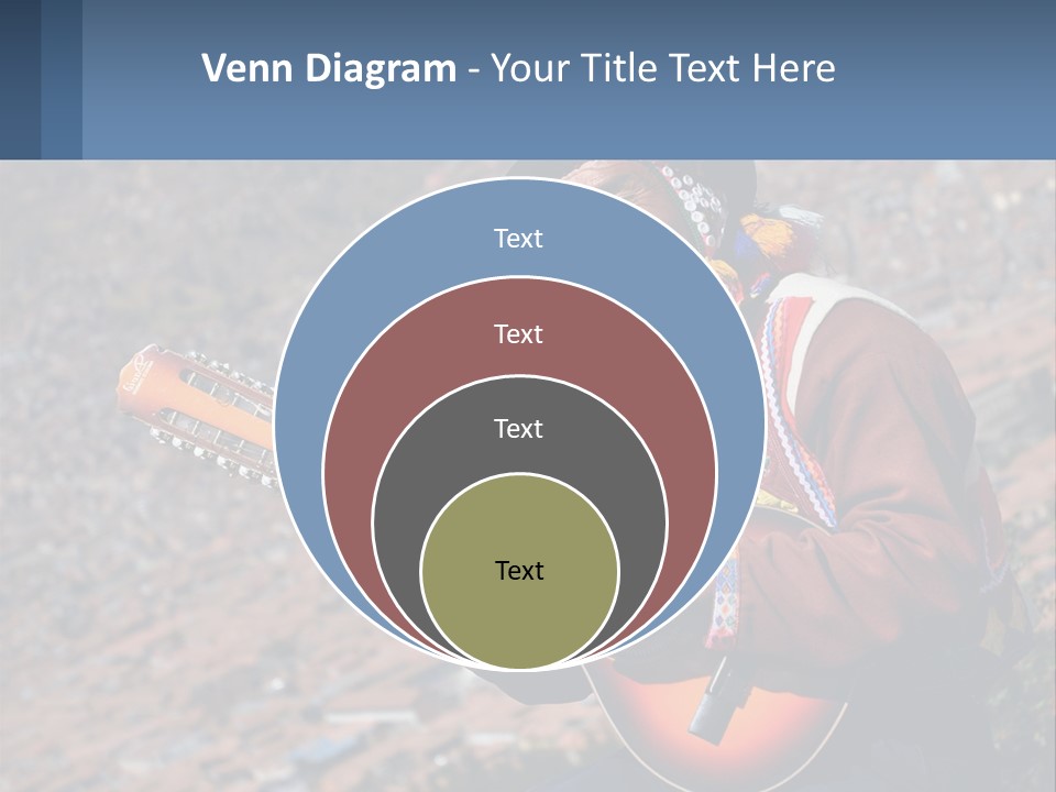 A Man With A Guitar On A Mountain Top PowerPoint Template