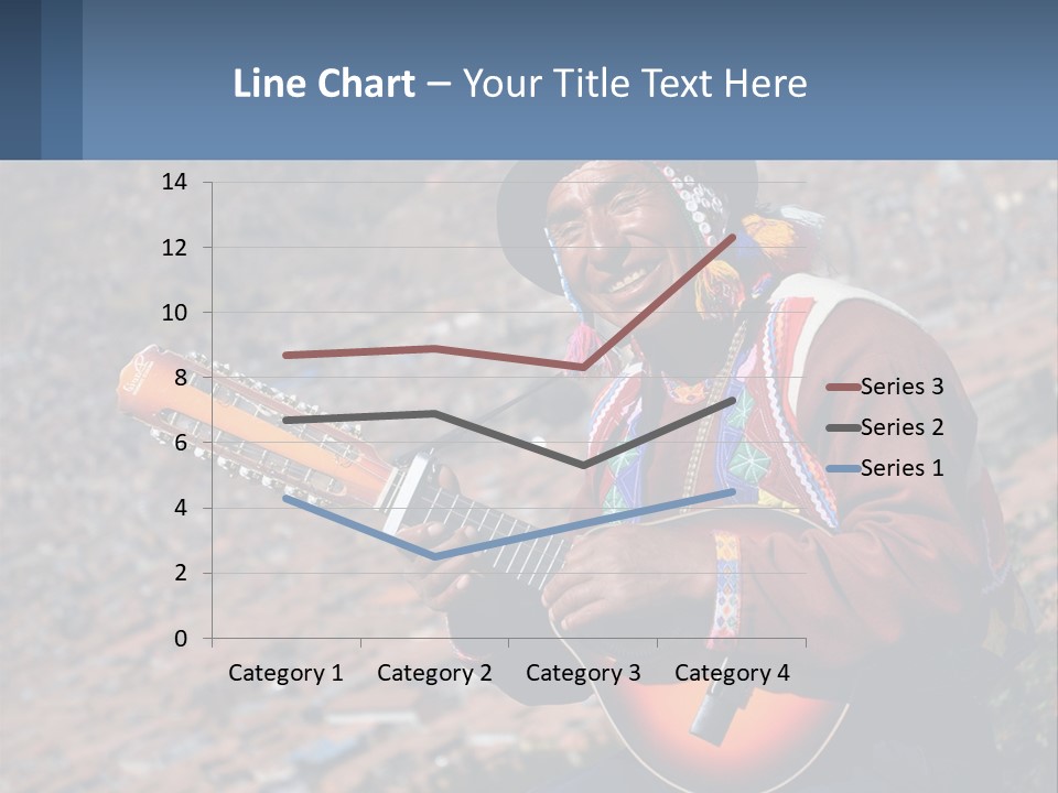 A Man With A Guitar On A Mountain Top PowerPoint Template
