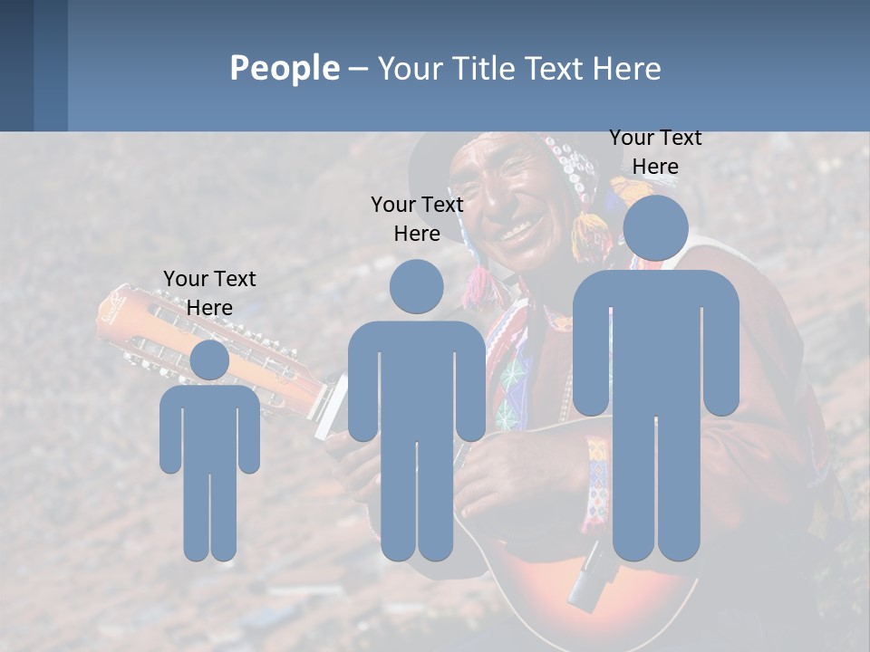 A Man With A Guitar On A Mountain Top PowerPoint Template