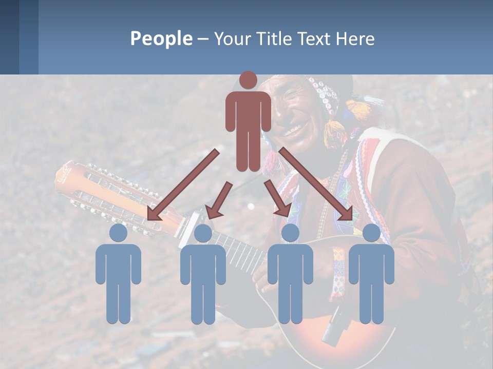 A Man With A Guitar On A Mountain Top PowerPoint Template