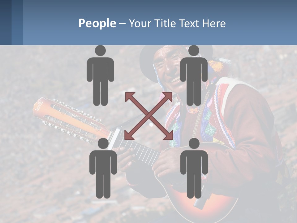 A Man With A Guitar On A Mountain Top PowerPoint Template