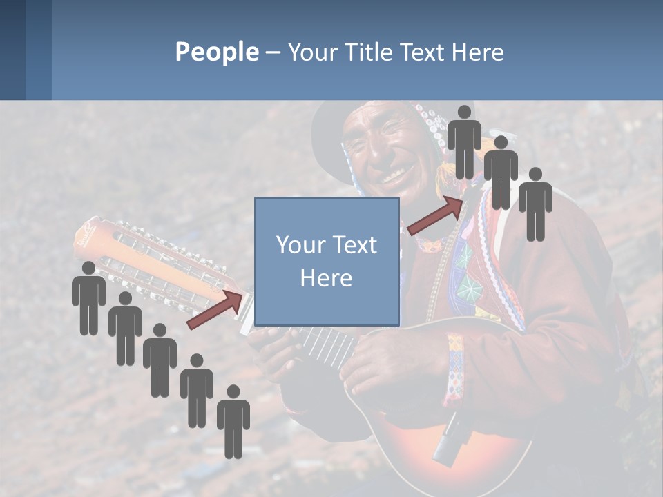 A Man With A Guitar On A Mountain Top PowerPoint Template
