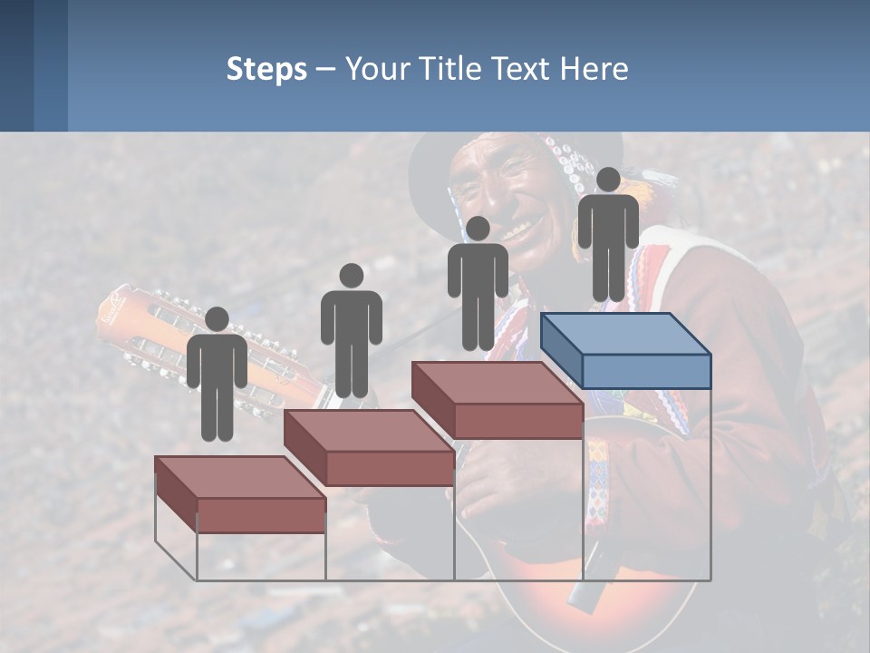 A Man With A Guitar On A Mountain Top PowerPoint Template