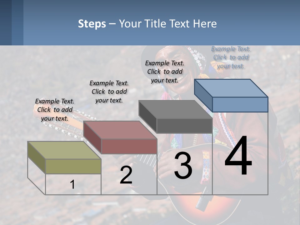 A Man With A Guitar On A Mountain Top PowerPoint Template
