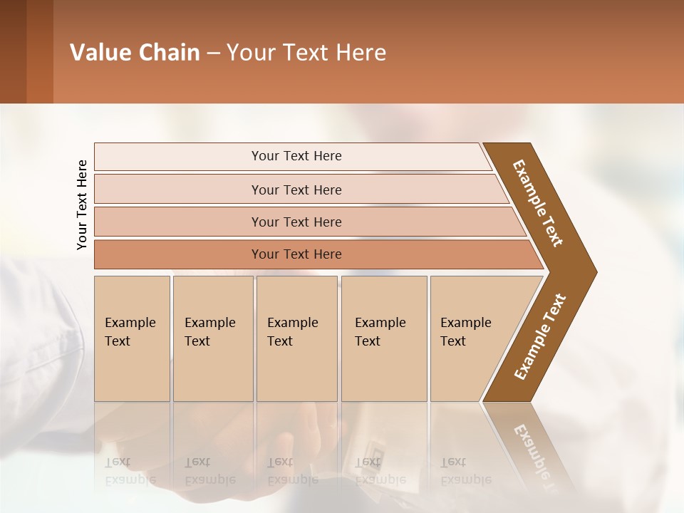 Two People Shaking Hands In Front Of A Blurry Background PowerPoint Template