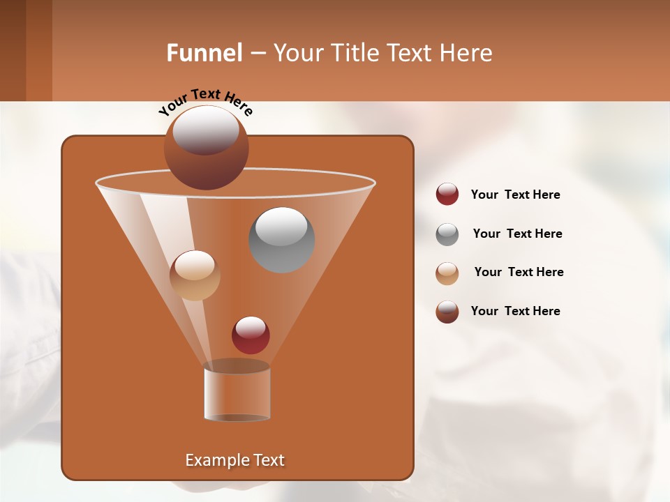 Two People Shaking Hands In Front Of A Blurry Background PowerPoint Template