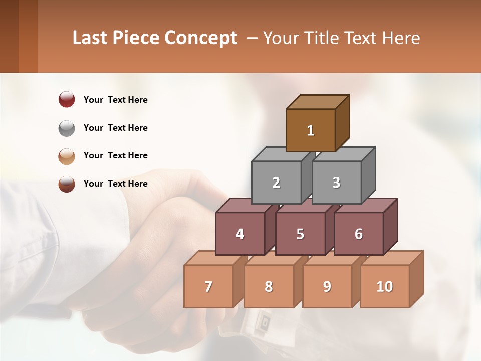 Two People Shaking Hands In Front Of A Blurry Background PowerPoint Template