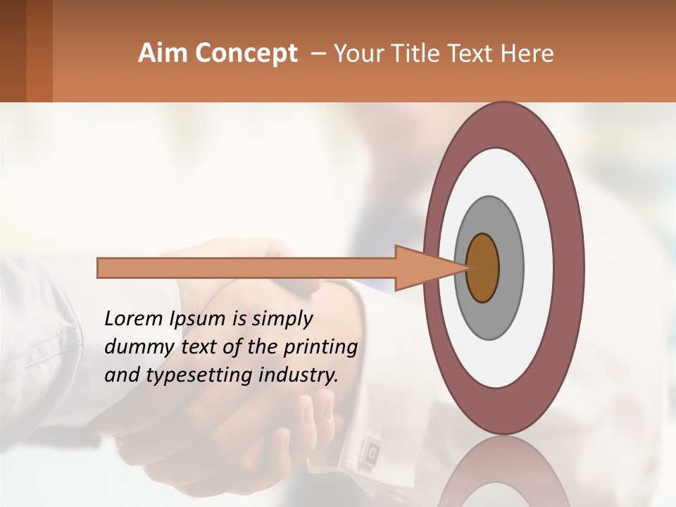 Two People Shaking Hands In Front Of A Blurry Background PowerPoint Template