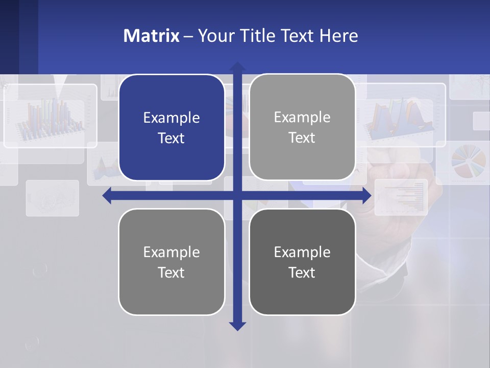 A Man In A Business Suit Touching A Screen With His Finger PowerPoint Template