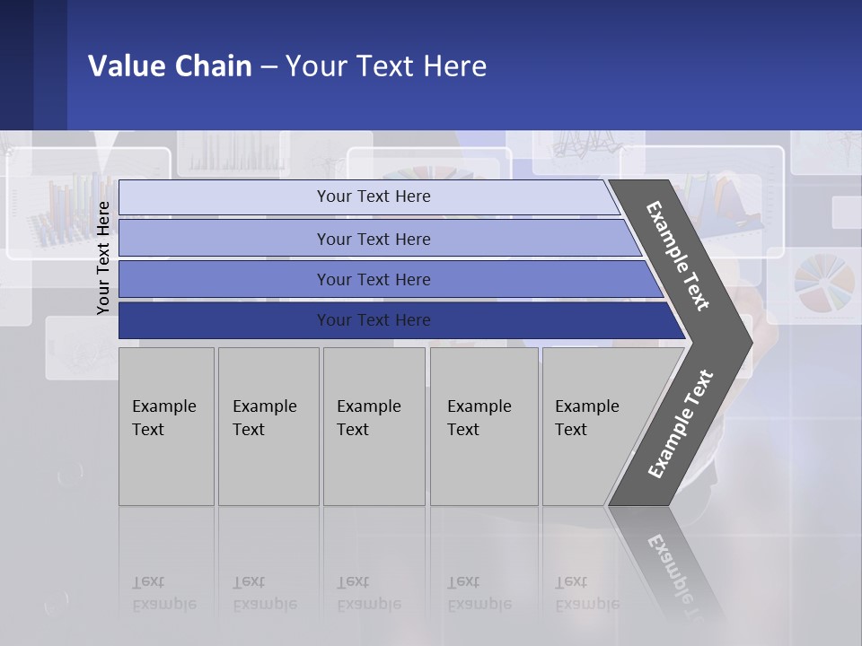 A Man In A Business Suit Touching A Screen With His Finger PowerPoint Template
