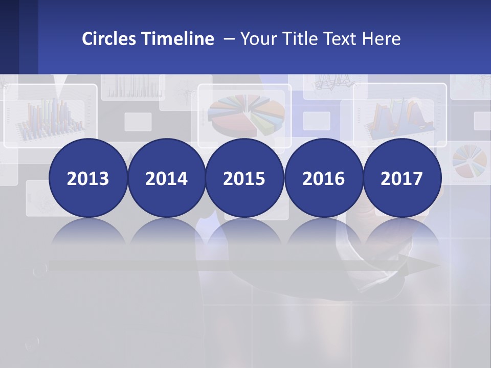 A Man In A Business Suit Touching A Screen With His Finger PowerPoint Template