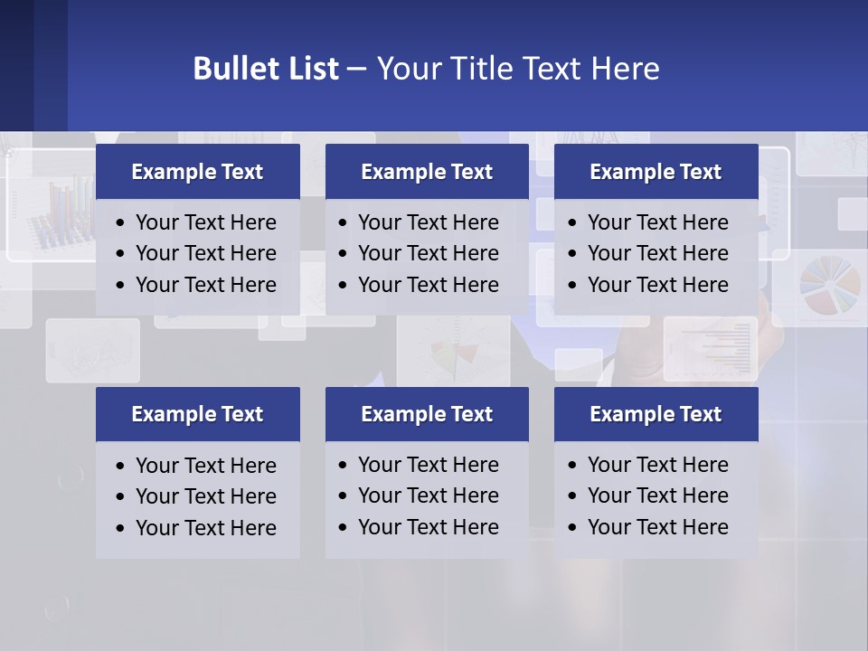 A Man In A Business Suit Touching A Screen With His Finger PowerPoint Template