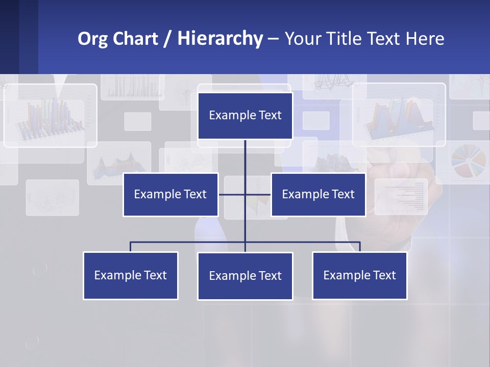 A Man In A Business Suit Touching A Screen With His Finger PowerPoint Template