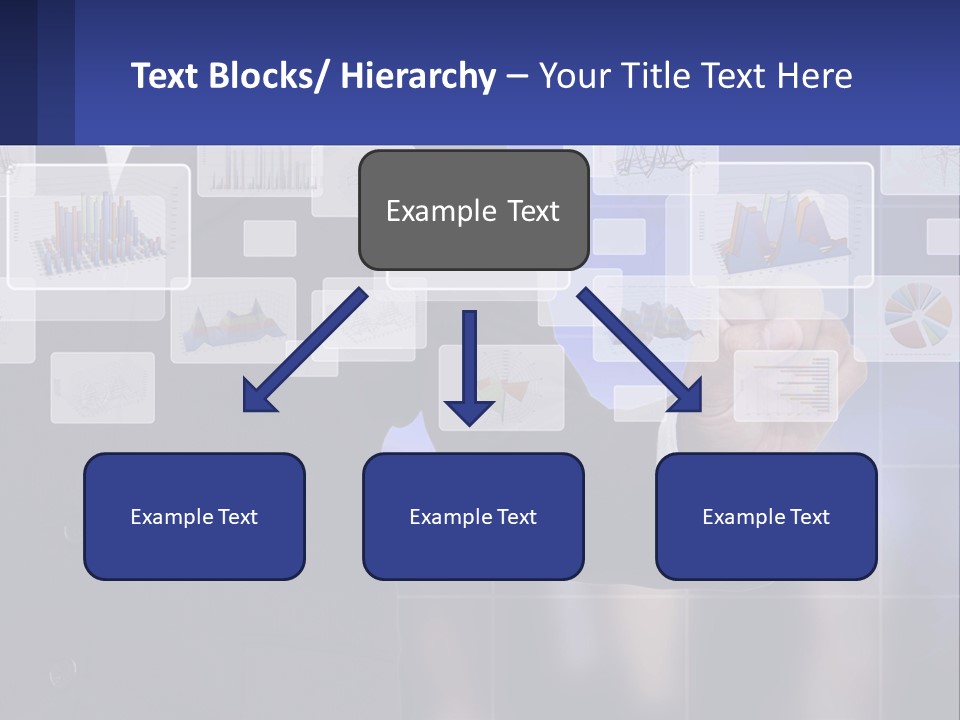 A Man In A Business Suit Touching A Screen With His Finger PowerPoint Template