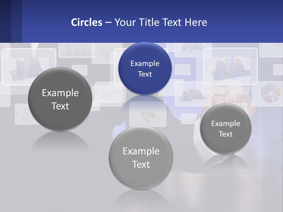 A Man In A Business Suit Touching A Screen With His Finger PowerPoint Template