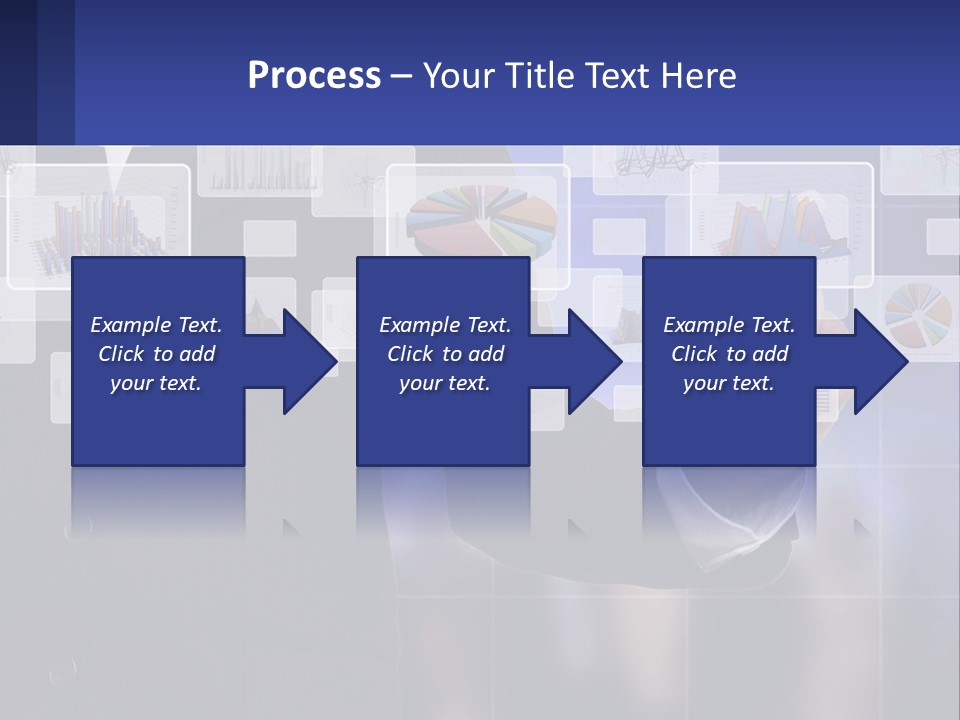 A Man In A Business Suit Touching A Screen With His Finger PowerPoint Template