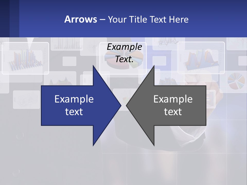 A Man In A Business Suit Touching A Screen With His Finger PowerPoint Template