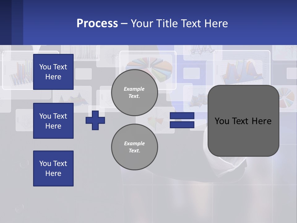 A Man In A Business Suit Touching A Screen With His Finger PowerPoint Template