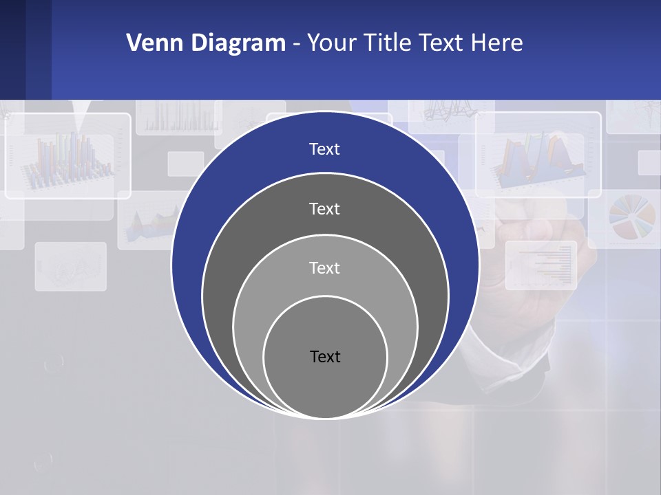 A Man In A Business Suit Touching A Screen With His Finger PowerPoint Template