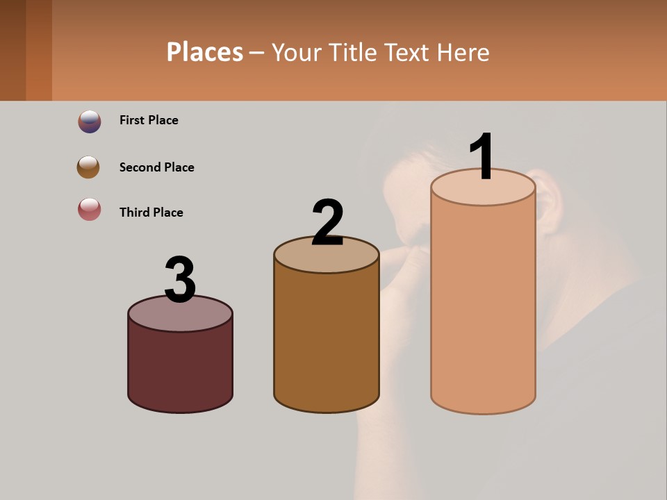 A Man Holding His Hand To His Face PowerPoint Template