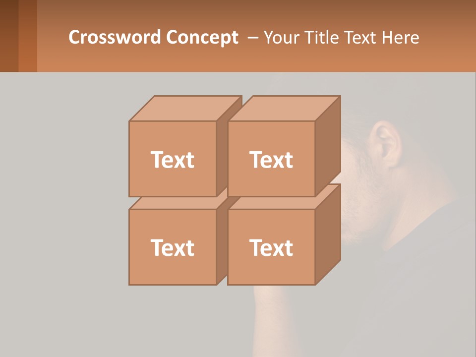 A Man Holding His Hand To His Face PowerPoint Template