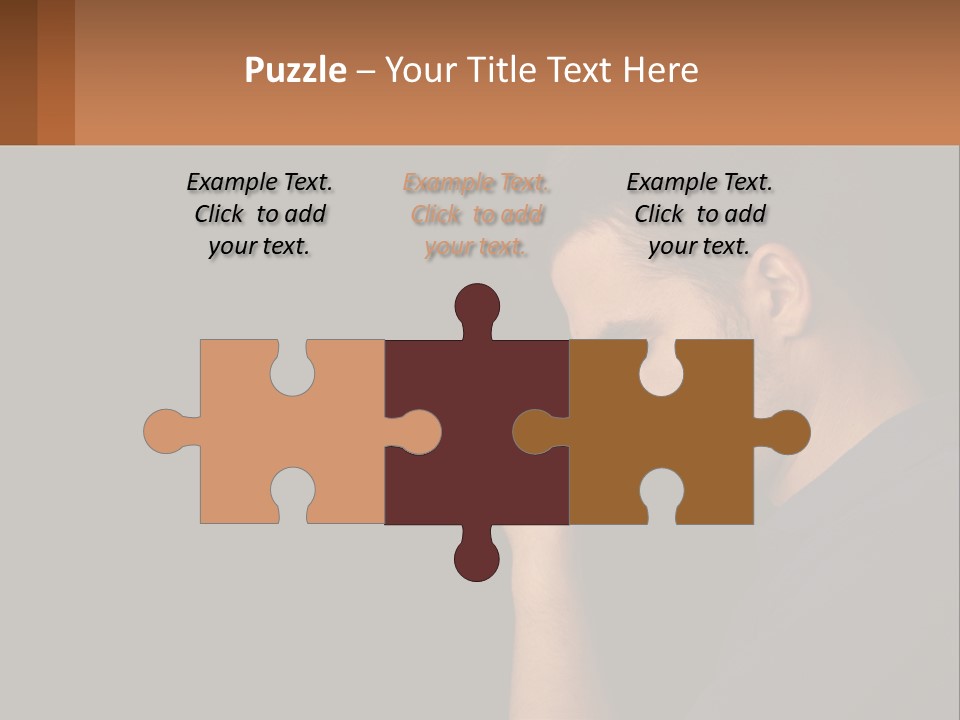 A Man Holding His Hand To His Face PowerPoint Template