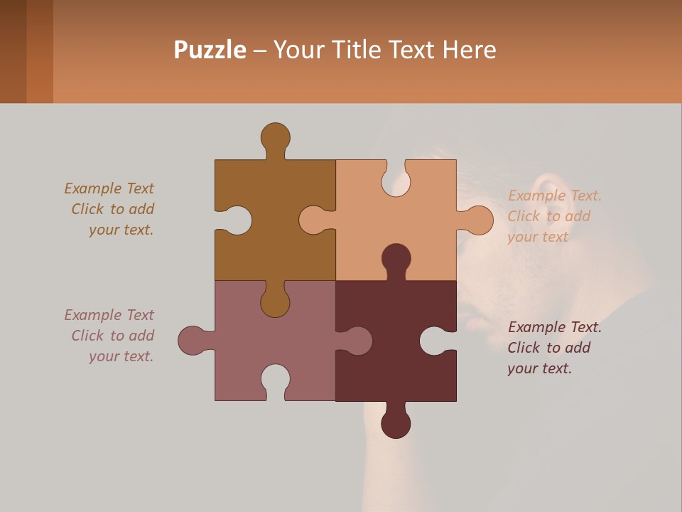 A Man Holding His Hand To His Face PowerPoint Template