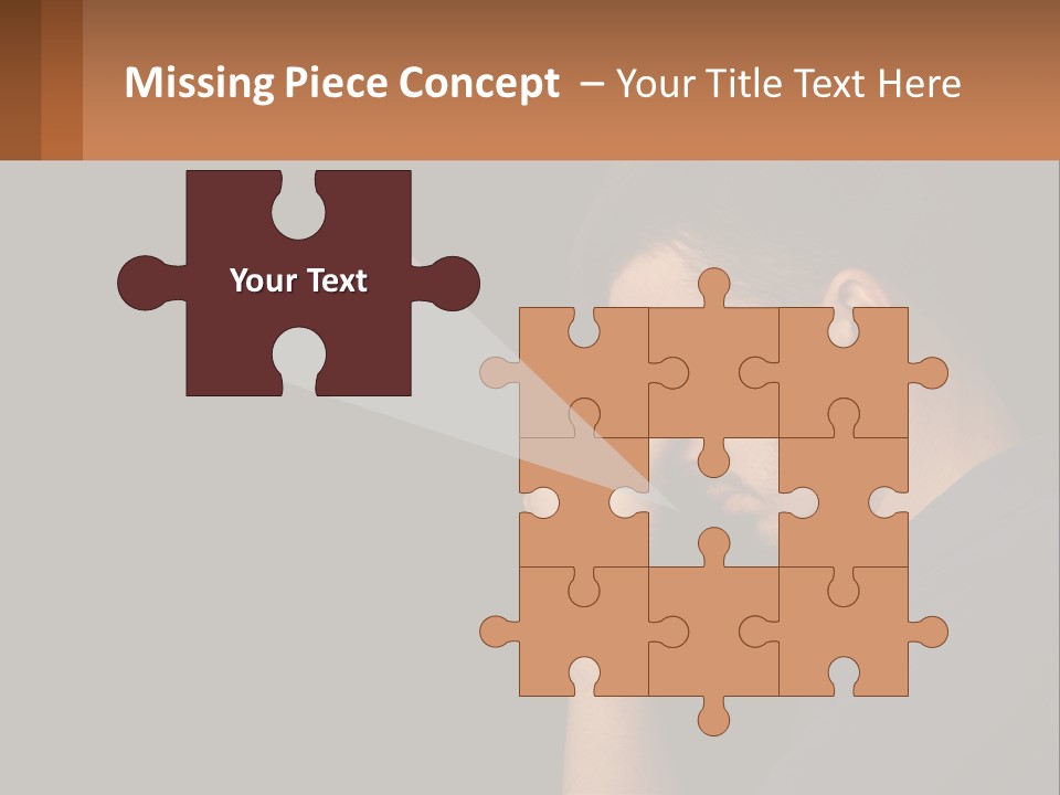 A Man Holding His Hand To His Face PowerPoint Template