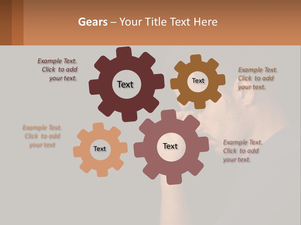 A Man Holding His Hand To His Face PowerPoint Template