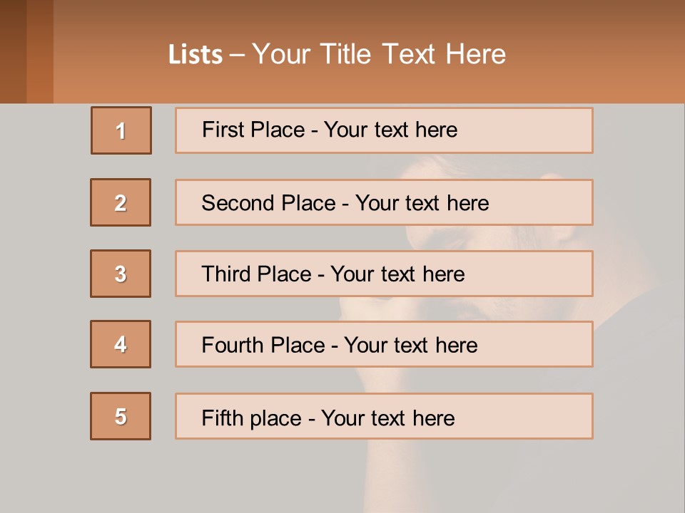 A Man Holding His Hand To His Face PowerPoint Template